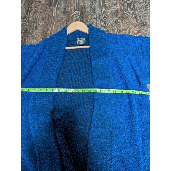 Vintage Paige II Sz Small Women's Open Front Royal Blue Cardigan Pockets N96 - Picture 5 of 6